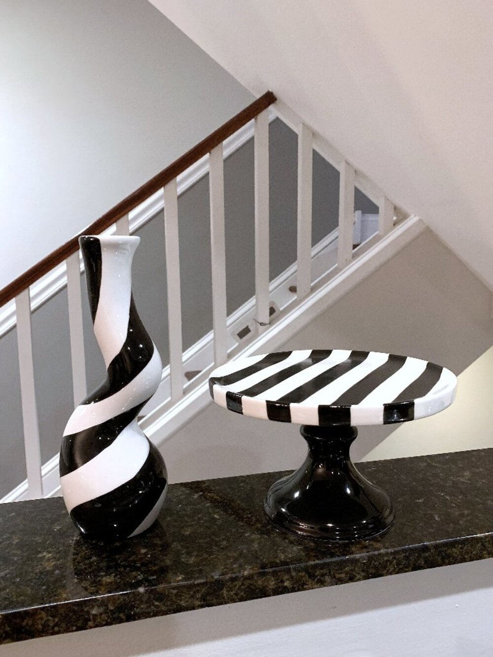 LOT Target Bullseye Black White Striped Cake Stand & Vase NEW Halloween 2026